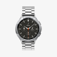 AMP04273 - Galaxy Watch 4 Classic (46mm) Chrono Shield in silver showing the front